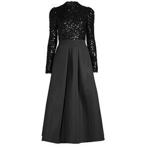 Sachin + Babi Amity Fit & Flare Sequin Midi Dress Size 0 NWT $895 Formal Glam